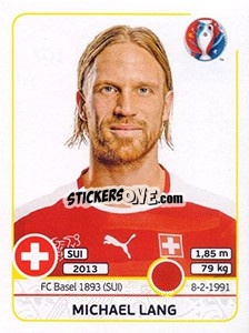 Sticker Michael Lang - UEFA Euro France 2016 - Panini