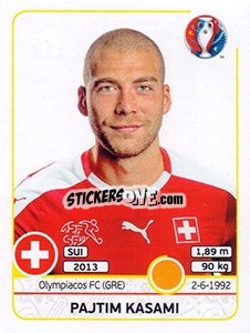 Sticker Pajtim Kasami - UEFA Euro France 2016 n. 114 - Panini