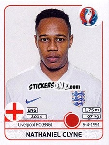 Sticker Nathaniel Clyne - UEFA Euro France 2016 n. 134 - Panini
