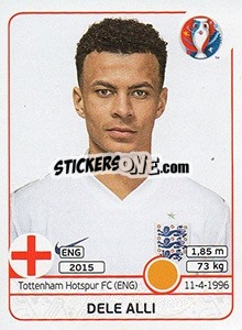 Sticker Dele Alli - UEFA Euro France 2016 n. 136x - Panini