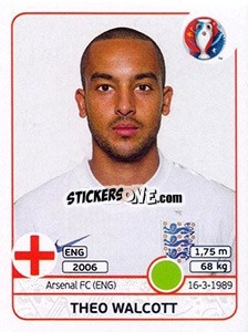 Sticker Theo Walcott - UEFA Euro France 2016 n. 143 - Panini