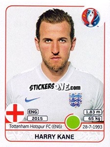 Sticker Harry Kane - UEFA Euro France 2016 - Panini