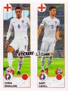 Sticker Chris Smalling / Gary Cahill - UEFA Euro France 2016 - Panini