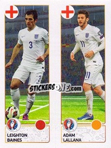 Sticker Leighton Baines / Adam Lallana - UEFA Euro France 2016 - Panini