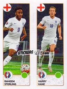 Cromo Raheem Sterling / Harry Kane - UEFA Euro France 2016 - Panini