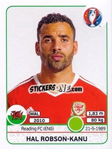 Sticker Hal Robson-Kanu - UEFA Euro France 2016 n. 200 - Panini