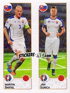 Sticker Martin Škrtel / Ján Durica - UEFA Euro France 2016 n. 209 - Panini