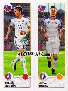 Sticker Tomáš Hubocan / Juraj Kucka - UEFA Euro France 2016 - Panini