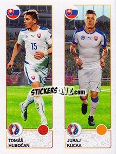 Sticker Tomáš Hubocan / Juraj Kucka - UEFA Euro France 2016 n. 210 - Panini