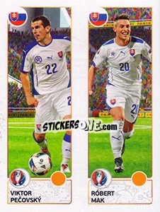 Sticker Viktor Pecovský / Róbert Mak - UEFA Euro France 2016 - Panini