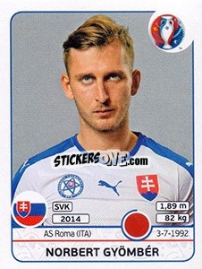 Figurina Norbert Gyömbér - UEFA Euro France 2016 - Panini