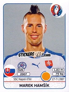 Figurina Marek Hamšík - UEFA Euro France 2016 - Panini