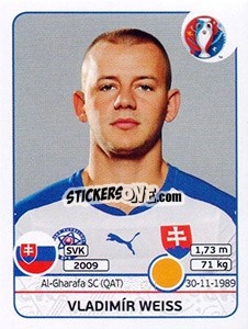 Sticker Vladimír Weiss - UEFA Euro France 2016 - Panini
