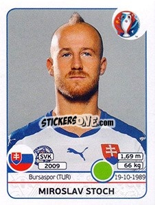Sticker Miroslav Stoch - UEFA Euro France 2016 n. 229 - Panini
