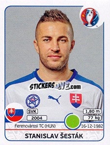 Sticker Stanislav Sesták - UEFA Euro France 2016 n. 230 - Panini
