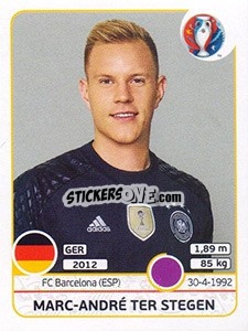 Cromo Marc-André ter Stegen - UEFA Euro France 2016 n. 242 - Panini