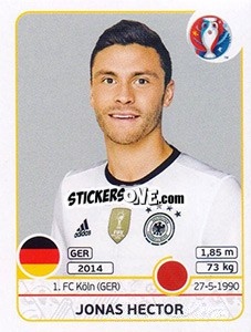 Sticker Jonas Hector - UEFA Euro France 2016 n. 246 - Panini