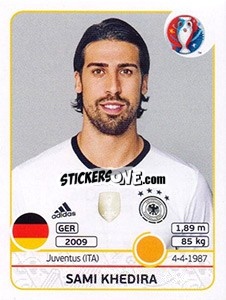Sticker Sami Khedira - UEFA Euro France 2016 n. 248 - Panini