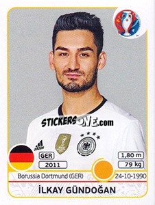Sticker Ilkay Gündogan - UEFA Euro France 2016 n. 251 - Panini