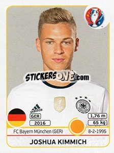 Sticker Joshua Kimmich - UEFA Euro France 2016 n. 251x - Panini