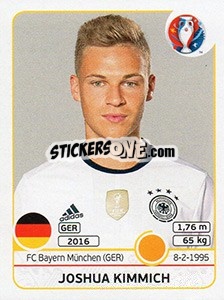 Figurina Joshua Kimmich - UEFA Euro France 2016 - Panini