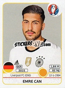 Sticker Emre Can - UEFA Euro France 2016 - Panini
