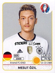 Sticker Mesut Özil - UEFA Euro France 2016 - Panini