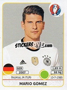 Sticker Mario Gomez - UEFA Euro France 2016 n. 259x - Panini