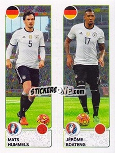 Sticker Mats Hummels / Jérôme Boateng - UEFA Euro France 2016 - Panini