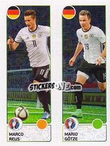 Sticker Marco Reus / Mario Götze - UEFA Euro France 2016 n. 266 - Panini