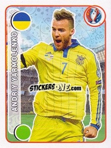 Sticker Andriy Yarmolenko - UEFA Euro France 2016 - Panini
