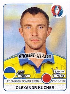 Sticker Olexandr Kucher - UEFA Euro France 2016 n. 274 - Panini