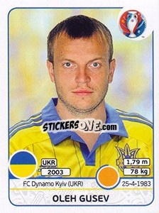 Sticker Oleh Gusev - UEFA Euro France 2016 - Panini