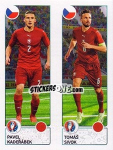 Sticker Pavel Kaderábek / Tomáš Sivok - UEFA Euro France 2016 n. 380 - Panini