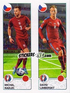 Sticker Michal Kadlec / David Limberský - UEFA Euro France 2016 n. 381 - Panini