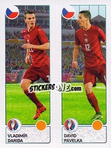 Sticker Vladimír Darida / David Pavelka - UEFA Euro France 2016 n. 382 - Panini