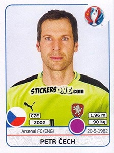Sticker Petr Cech - UEFA Euro France 2016 n. 385 - Panini
