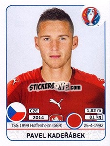 Sticker Pavel Kaderábek - UEFA Euro France 2016 n. 386 - Panini