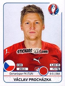 Sticker Václav Procházka - UEFA Euro France 2016 - Panini