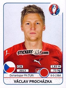Cromo Václav Procházka - UEFA Euro France 2016 n. 387 - Panini