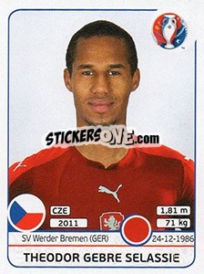 Sticker Theodor Gebre Selassie - UEFA Euro France 2016 n. 387x - Panini