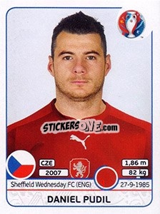 Sticker Daniel Pudil - UEFA Euro France 2016 n. 388 - Panini