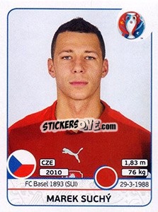 Sticker Marek Suchý - UEFA Euro France 2016 n. 389 - Panini
