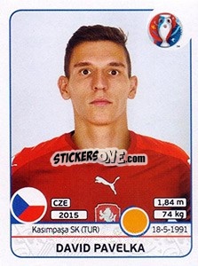Sticker David Pavelka - UEFA Euro France 2016 n. 393 - Panini