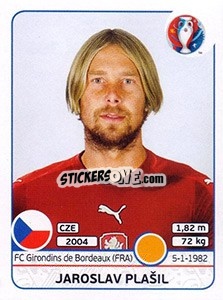 Sticker Jaroslav Plasil - UEFA Euro France 2016 - Panini