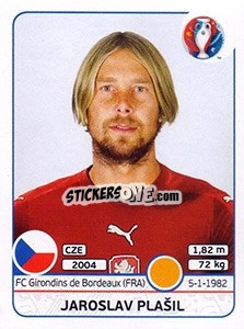 Sticker Jaroslav Plasil - UEFA Euro France 2016 n. 396 - Panini