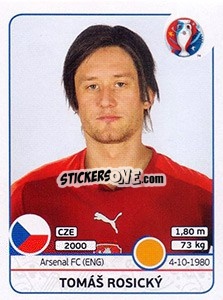 Sticker Tomás Rosický - UEFA Euro France 2016 n. 397 - Panini