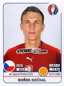 Sticker Borek Dockal - UEFA Euro France 2016 - Panini