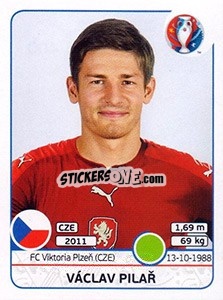 Sticker Václav Pilar - UEFA Euro France 2016 n. 400 - Panini