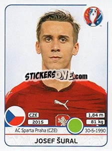 Sticker Josef Šural - UEFA Euro France 2016 - Panini